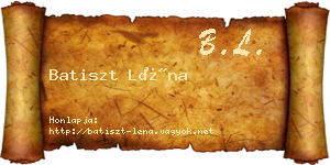 Batiszt Léna névjegykártya
